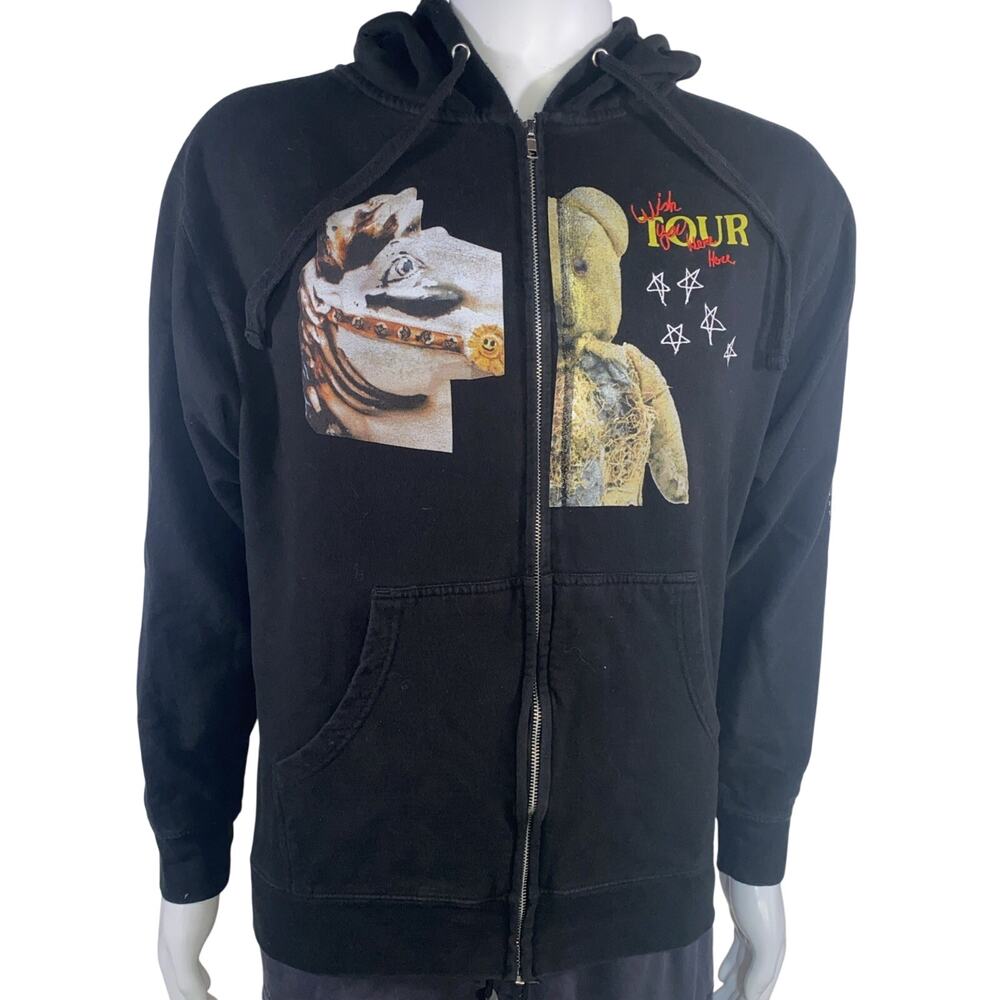 Travis Scott Astroworld “Wish You Were Here” Zip Up Hoodie – Black – Size Medium